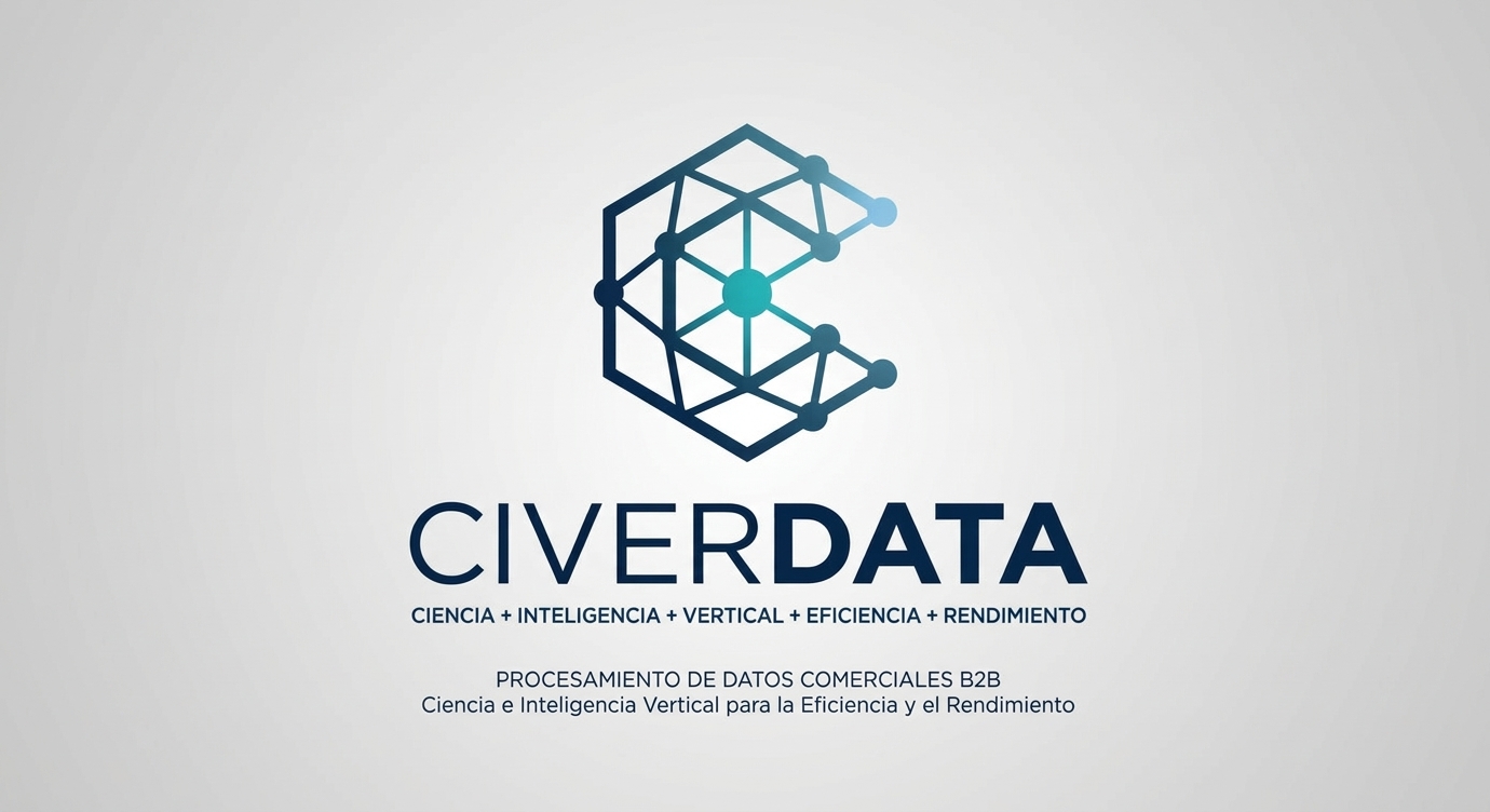 Logotipo de CiverData: ciencia, inteligencia, vertical, eficiencia y rendimiento